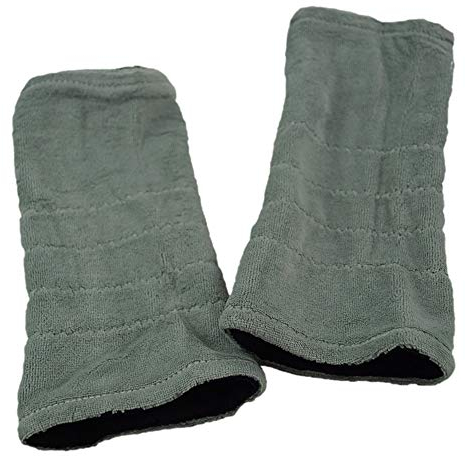 musimon Handstulpen Pulswärmer Stulpen Samt 100% Baumwolle (grau)