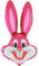 Ballonim® Hasenkopf rosa ca. 80 cm Luftballons Folienballon Party Dekoration Geburtstag