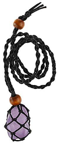EJY Necklace Cord Empty Stone Holder, Large Crystal Pendants Necklace Rope Adjustable Stone Cord for Necklace DIY Jewelry Making