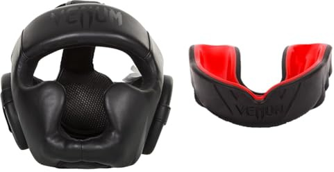 Venum Unisex Baş koruması Challenger 2.0 Kopfschutz, Schwarz/Matt, Einheitsgröße EU & 616 Unisex Senior 11+ Jahre Challenger Mundschutz,Einheitsgröße,Schwarz/Rot