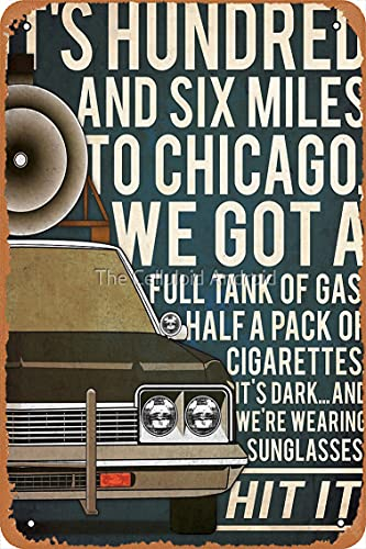 NIUMOWANG Metallschild – Blues Brothers Blechposter, 30,5 x 20,3 cm