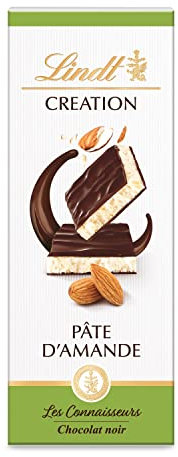 Lindt - Tablette Pâte d'Amande CREATION - Chocolat Noir, 110g
