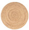 Paco Home Teppich Rund Wohnzimmer Jute Boho Ethno Muster Modern Handgefertigt Naturteppich, Grösse:200 cm Rund, Farbe:Natur 3