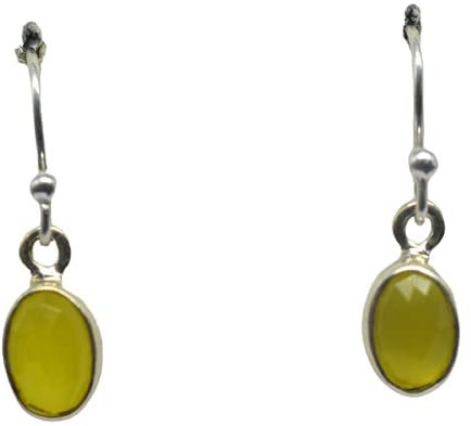 925 Sterlingsilber Lange Ohrringe Mit Mango Chalzedon Edelsteine, 2.39 G Meadows