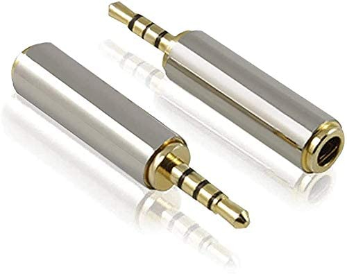 Aiivioll - Adaptadores de Audio (3,5 mm, Macho a 2,5 mm, Hembra para Smartphones, Auriculares, micrófonos, tabletas