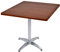 Dynamic24 Bistrotisch Set Bennet 80x80cm Tischgestell Aluminium blank Garten Tisch Gestell
