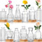 Lot de 12 Petits vases en Verre pour Fleurs, Vintage pour Arrangements Floraux, Centre de Table, décoration de Table, fête de Mariage à la Maison