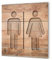 DECOHO - Panneau pictogramme de signalisation · Toilettes Mixtes | Texture Bois - Marron