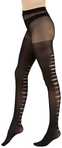 Pretty Polly Slashed Backseam Tights NPAXW4 Black