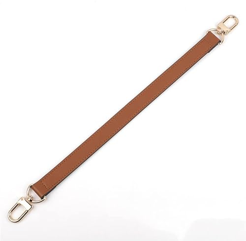 Damen Kurz Taschengurt,38cm PU Leder Trageriemen Tragegurt Taschengriff mit Karabinerhaken Taschenhenkel Schulterriemen Schultergurt Ersatz Geldbörse Riemen für Damen Taschen Handtaschen,Braun