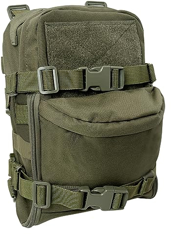 Taktischer MOLLE Trinkrucksack für 2L Trinkblase 500D Leichter Nylon Hydration Pack für Wandern Laufen Radfahren und Klettern (Ranger Green)