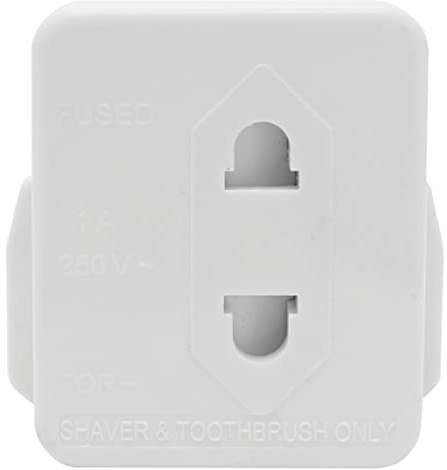 Heavy Duty UK 1A Electric Shaver/Toothbrush Charger Plug Adapter. 2 Pin To 3 Pin Razor Shaver Adaptor Plug Universal Plug Adaptor (1)