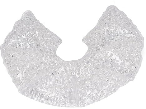 Stillen Essentials Gel-Pad für Brust, Heiß-Kalt-Kompresse, Grau, 6,5 cm, mit Stoffbezug, für Postpartale Pflege und Stillzeit