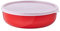 Mepal – Aufbewahrungsbox Kuchen Lumina – Frischhaltedosen mit Deckel für Kühlschrank, Gefrierschrank, Dampfgarer & Mikrowelle – Mikrowellenschüsseln mit Deckel – 2000 ml – Nordic red