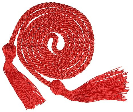 sourcing map Graduation Honor Cord 67 with Tassel Polyester Braided Honor Cord Graduation Ropes for Ceremonies Graduates, Red