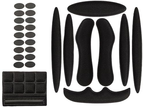 YXHZVON Fahrradhelm Polster, Universal Fahrrad Schaumstoff, Ersatz Pad Schwamm Klett Helmpolster für Fahrrad-Motorrad Kinder, Schwarz