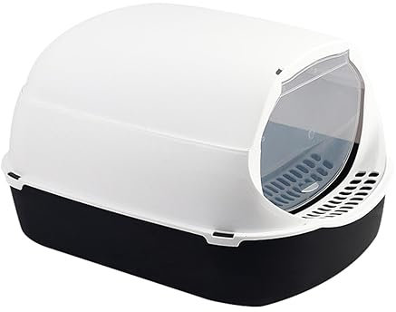 Gralara Lettiera per Gatti, Lettiera per Gatti Completamente Chiusa, Rimovibile, Facile da Pulire, Accessori per Animali di Piccola Taglia, Nero