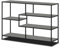 KHG Regal Serie Seano, Farbe:Esche schwarz, Größe:114 x 78 x 35 cm