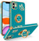 GaoBao iPhone 11 Hülle, Handyhülle iPhone 11, Ringhalter Schmetterling Design Rotation Ständer Weicher TPU-Stoßdämpfer Damen Mädchen Schlank Fallschützend Stoßfest Hülle für iPhone 11, Blau