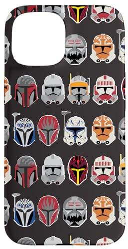 iPhone 15 Star Wars The Clone Wars Trooper Helmet Pattern Case
