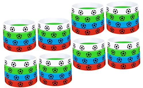 ABOOFAN 32 Stück Fußball-Silikon-Armbänder Zarte Fußball-Armbänder Tragbare Fußball- Fußballspiel- Herren- Sport- Freundschaft Männlich