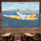 US TBD-1 Devastator Torpedo Bomber Poster Wandbehang Flagge Luftfahrt Leinwand Wandkunst Dekor Banner Luftwaffe Bild Kunstwerk Militärflugzeug Dekoration für Männer Jungen Zimmer 1