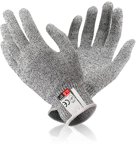 CJZZ Gant Anti Coupure Cuisine-1 Paire Gants Anti Coupure-Gant Huitre-Gant Protection Pour Ouvrir Les Huitres-Protection De Niveau 5,Utilisé Pour Cuisine, Jardinage, Sculpture