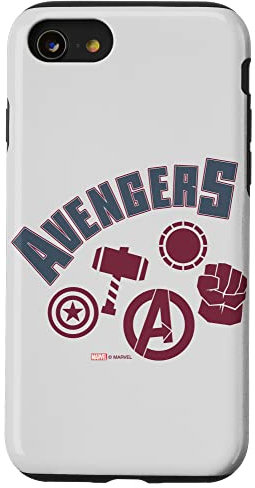 Hülle für iPhone SE (2020) / 7 / 8 Marvel Avengers Icons Iron Man Captain America Hulk und Thor