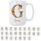 Bee Ingenious azas personalizadas con nombre e inicial G: Tazas de cafe A-Z de ceramica Tazas de desayuno con letra Taza XL 443ml Tazas originales para regalar Tazas de te A-Z (G)