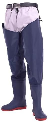BLUEZY Trampolieri Da Pesca Per Uomo Donna, Trampolieri Da Pesca Impermeabili Stivali A Coscia Da Pesca Stivali Da Pesca Per Guadare, Pesca A Mosca, Caccia, Lavoro Di Fango 43