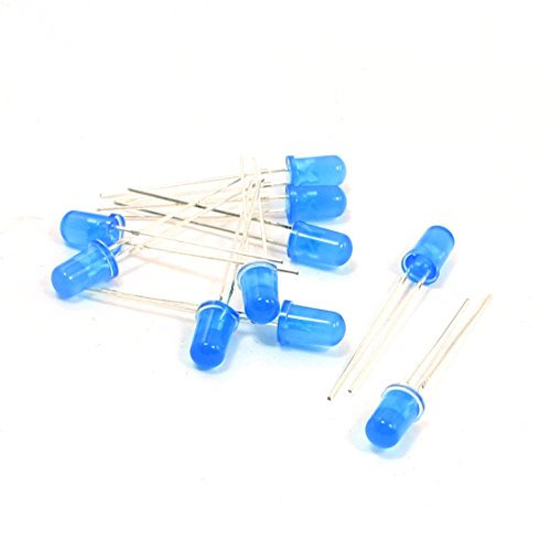BKGWCSOR 10 Stück 5 mm Diodenkopf-Durchmesser, Blaue LED-Lampe, DIP, lichtemittierende Schottky-Dioden, Emitter-Diode