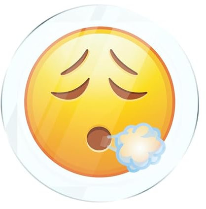 Memo Magnete aus Acryl mit aufgedruckten Emoji Smilies, Motivnummer:52