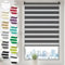 Doppelrollo Klemmfix ohne Bohren 120cm x 130cm Anthrazit Duo Rollo Klemmrollo Sonnenschutzrollo Fensterrollo für Fenster & Türen Zebrarollo Seitenzugrollo