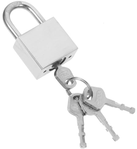 jojofuny Cadenas à Clé Acier Inoxydable Petit Cadenas Étanche Pour Usage Extérieur Verrouillage De Casier De Salle De Sport Bagages