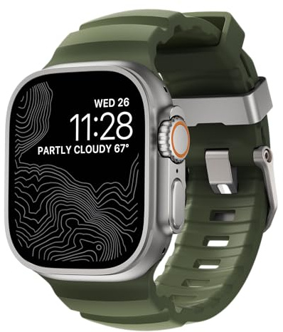 NOMAD Sport Band Rocky Point Forest Für Apple Watch – 46/49 Mm Robustes Apple Watch-Armband Mit Natürlicher Titan-Hardware, Abenteuerlich Für Männer Und Frauen