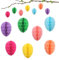 Xbessc 14 Stück Ostereier Deko Ostereier Papier Wabenbälle Wabeneier Ostern zum Aufhängen und Dekorieren Bunte Osterdeko zum Aufhängen für Frühling Ostern Party Deko Osterstrauß Osterstrauchdeko
