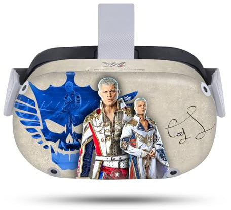 Head Case Designs Officially Licensed WWE Superstar Graphics & Signature Cody Rhodes Vinyl Sticker Skin Decal Cover Compatible With Meta Quest 2