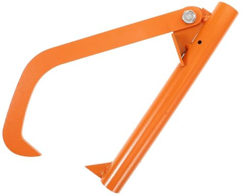 Warmhm Gancio per Tronchi Metallo Resistente Strumento Multifunzionale Regolabile per Spostare Legname Design Inclinato per Migliorare Efficienza Lavorativa