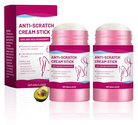 Anti Wundreib Stick 2 Stück, Anti Chafing Stick Wirksamer Oberschenkel Reiben Schutz, Wundreibstick gegen Chafing, Reduziert Reibungen und Hautreizungen, Für Oberschenkel, Schultern, Brust und Füße