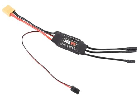 BuyWeek Brushless ESC 30A V2, Bürstenloser Motor Elektrischer Drehzahlregler mit XT60 und 3,5 mm Weiblichem Stecker Mehrfachschutz für RC Hubschrauber Flugzeug Multirotor Quadcopter