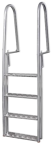 Lumanois Steg-/Poolleiter 4-stufig Aluminium 167 cm,8.2kg,91197