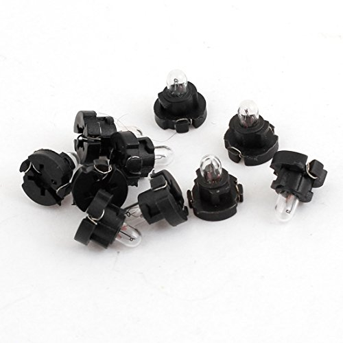 sourcing map 10 x Gelb T3 Auto 1 Birne Armaturenbrett R?kfahrlicht Lampe Standlicht Licht