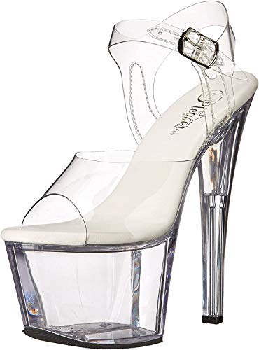 Pleaser Damen SKY-308VL Offene Sandalen, Transparent (CLR/CLR)