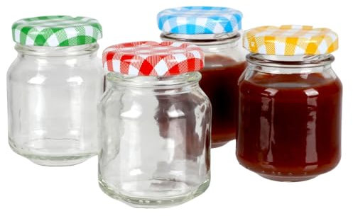 4 mini pots de confiture 60 ml avec couvercle coloré einwecken verrines Bocaux Verre