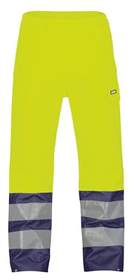 DASSY® Sola Warnschutz-Regenhose - Größe L - NEONGELB/DUNKELBLAU