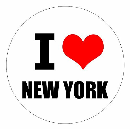 Kiwistar - Autoaufkleber - 8x8 cm - außen klebend - I love NY - New York für Auto, Laptop, Fahrrad, LKW, Motorrad Aufkleber mehrfarbig Sticker Decal