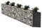 Festnight Gabionen Hochbeet aus Stahl 330x30x100 cm Silbern