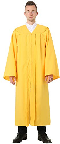 GraduatePro Toge Diplome Universitaire Graduation Gown Robe Adulte Tenue Costume Secondaire Maître Femme Homme Ecole Or