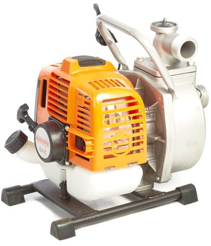ANOVA - Motobomba Gasolina | 1 42,7 cc 2T | Cilindrada 42,7 cc | Potencia 1,7 HP - 1,3 kW | Caudal 250 L/min | Para Riego Agrícola, Trasvase y Achique de Agua en Fincas y Obras | Arranque Manual