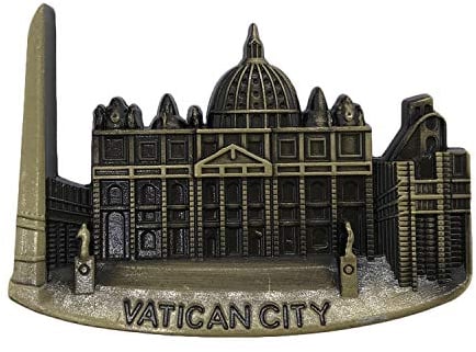3D Vatican City Roma Italy Metal Refrigerator Magnet Travel Souvenirs Fridge Magnet Home and Kitchen Decoration Magnetic Sticker Collection